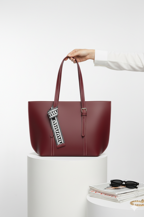 scarf bag - burgundy