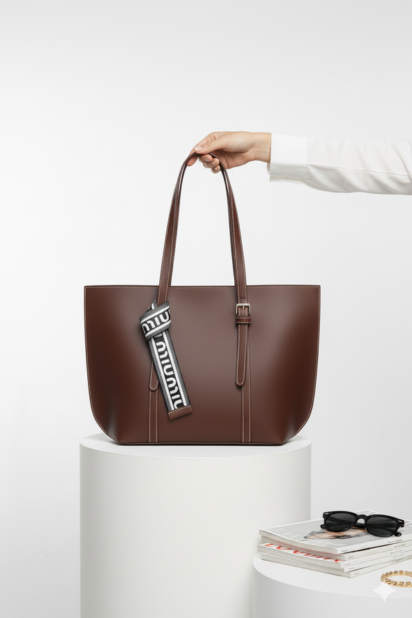 scarf bag - dark brown